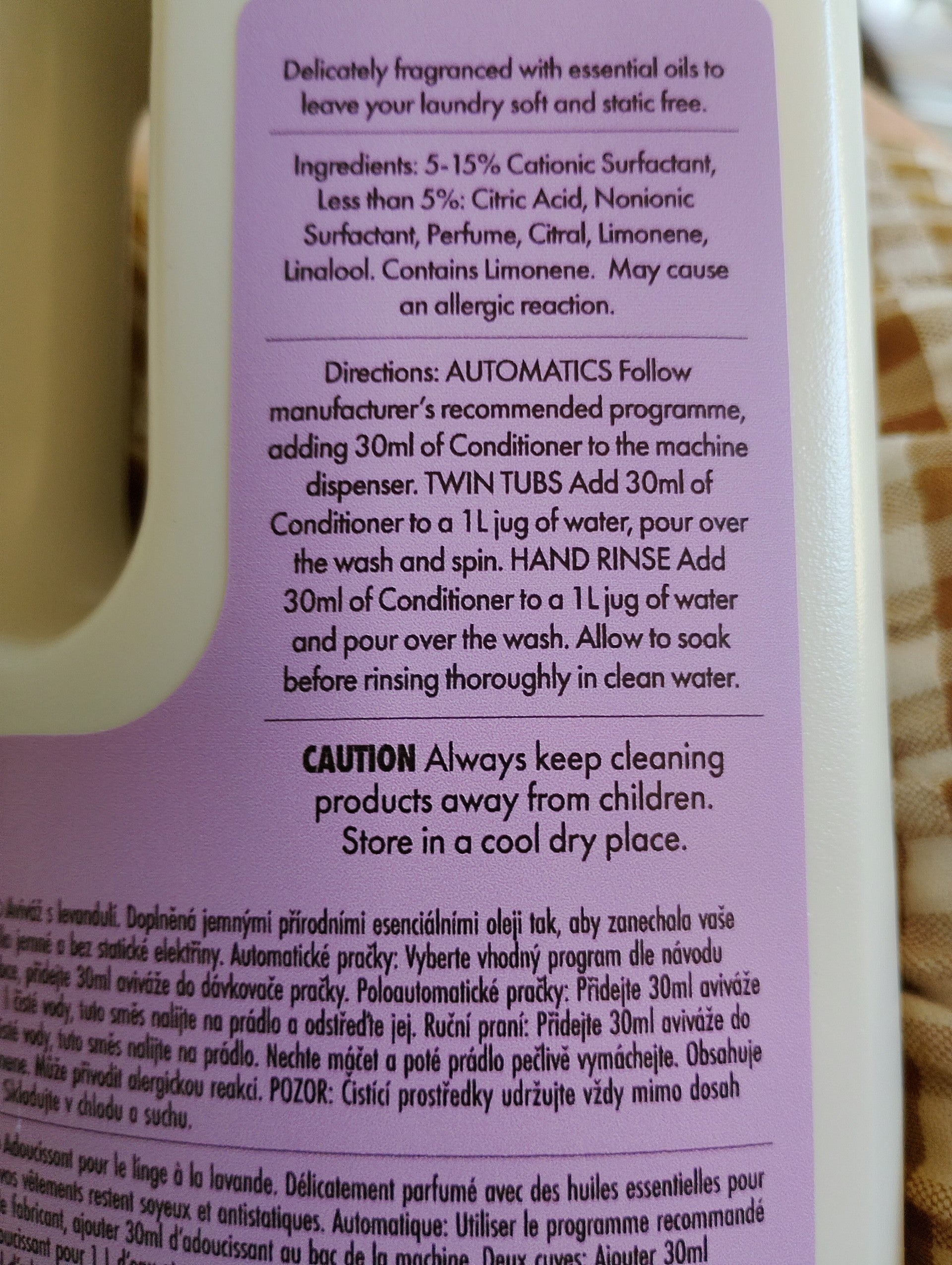 bioD Extra Concentrated Fabric Conditioner Lavender 1Ltr