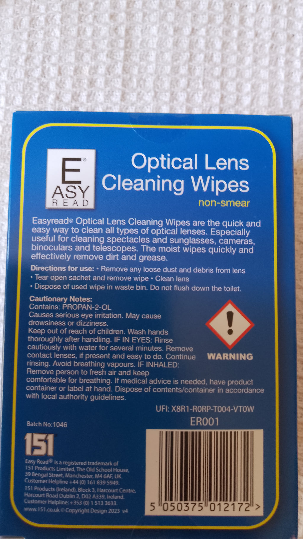 Lens Cleaning Wipes Pk of 24