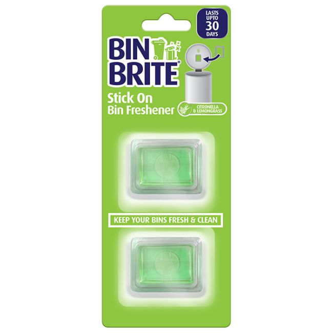 Bin Brite Stick-on freshener - Lemon Grass Pk of 2 or Berry Blast