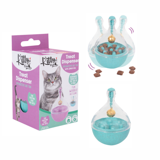 Cat Jingle Treat Dispenser Toy L9 x W6cm