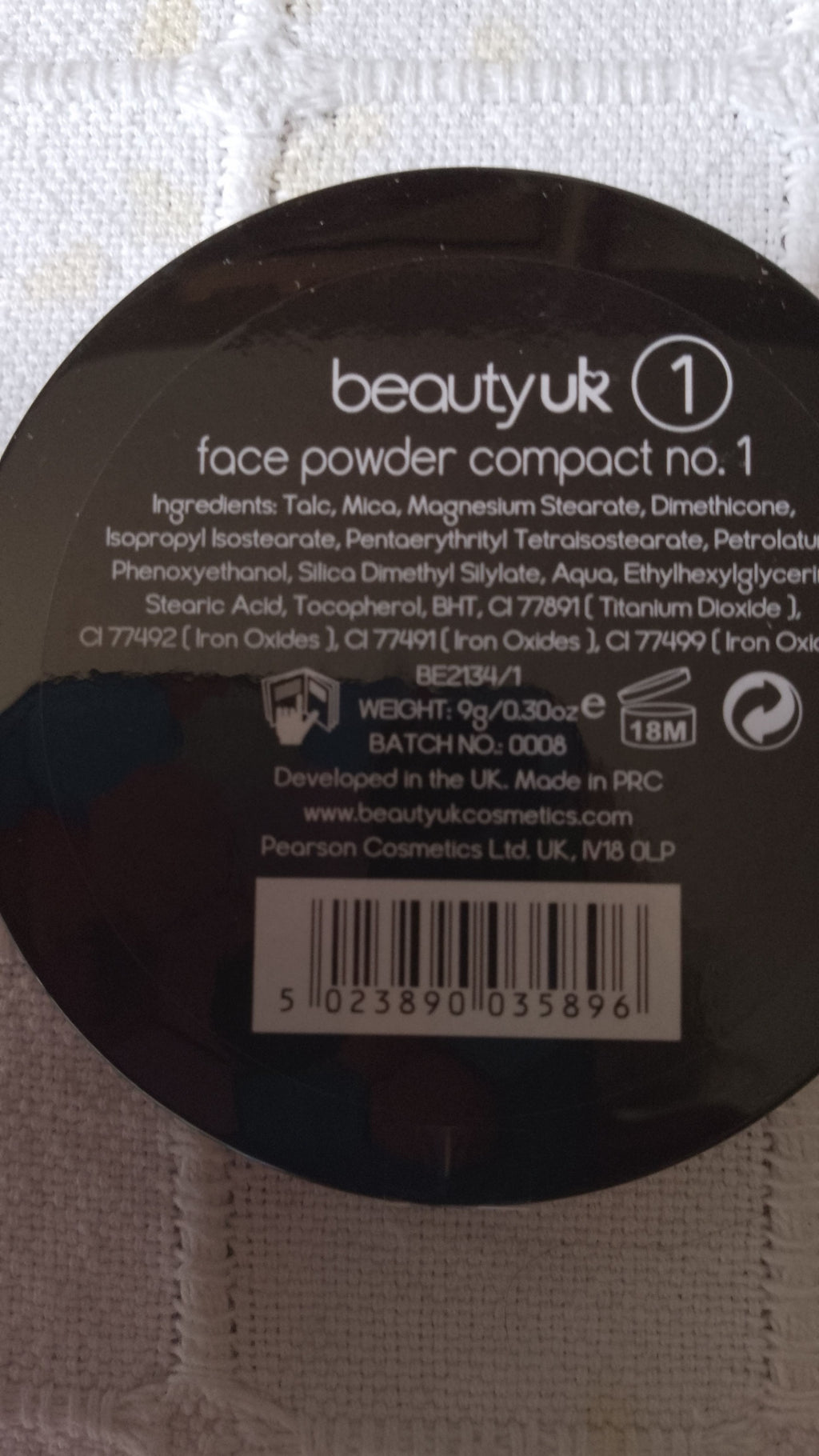 Compact Face Powder No1 Shade Light