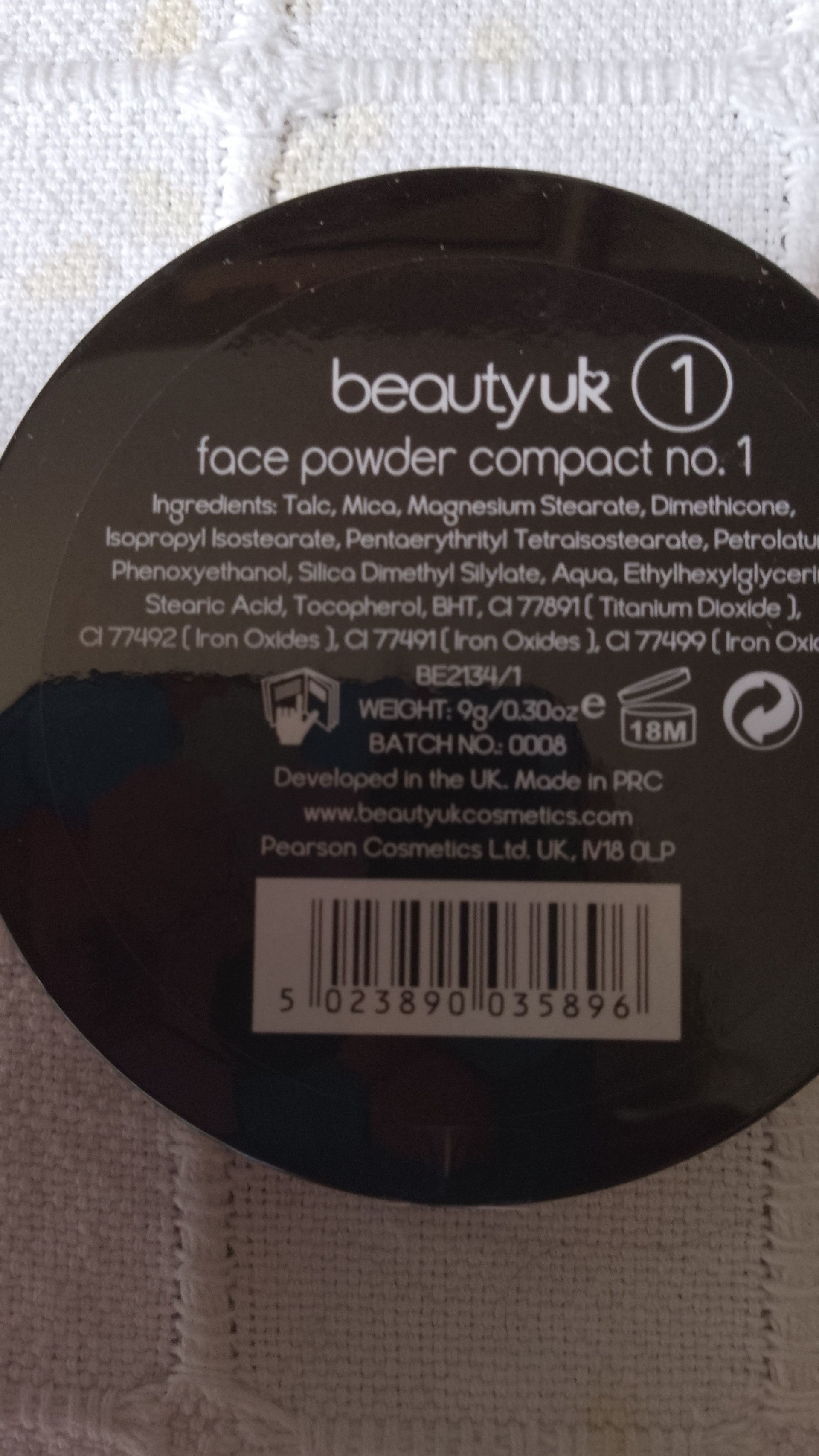 Compact Face Powder No1 Shade Light