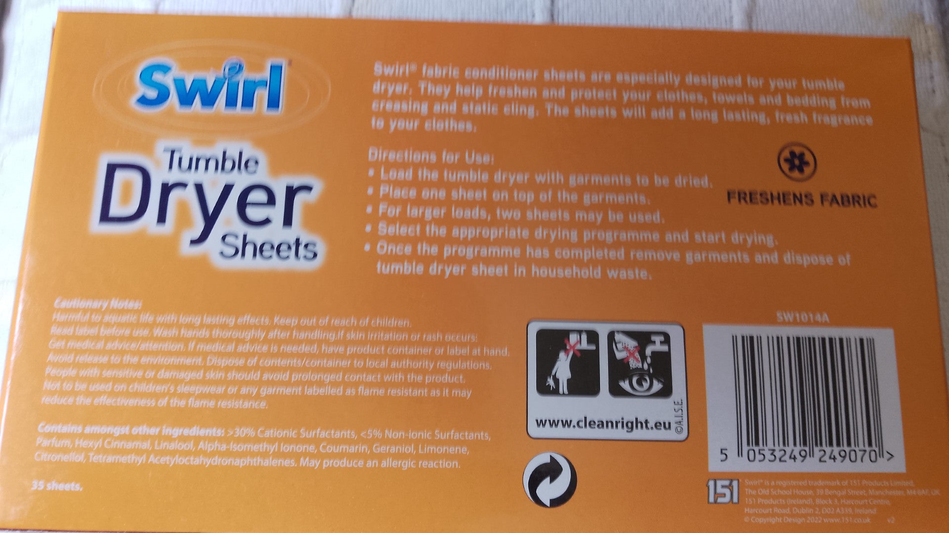 Tumble Dryer Sheets - Tropical +5 Pk of 35