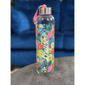 Floral Glass Drinking Bottle 580ml Personalised