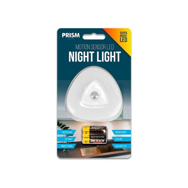 Motion Sensored Night Light 120-degree angle - Requires Batteries included