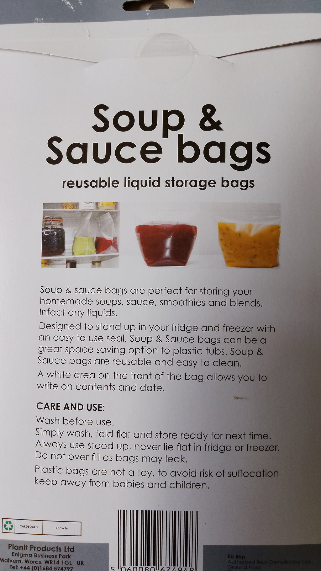 Soup & Sauce bags 6 pk H24 x W13 x D1.5cm