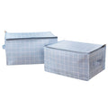Blue Check Storage Cubes 2pk H30 x W38 x D20cm