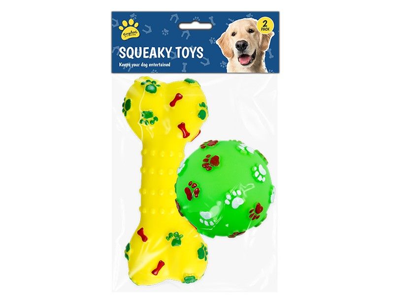Dog Bone & Ball Squeaky Toy