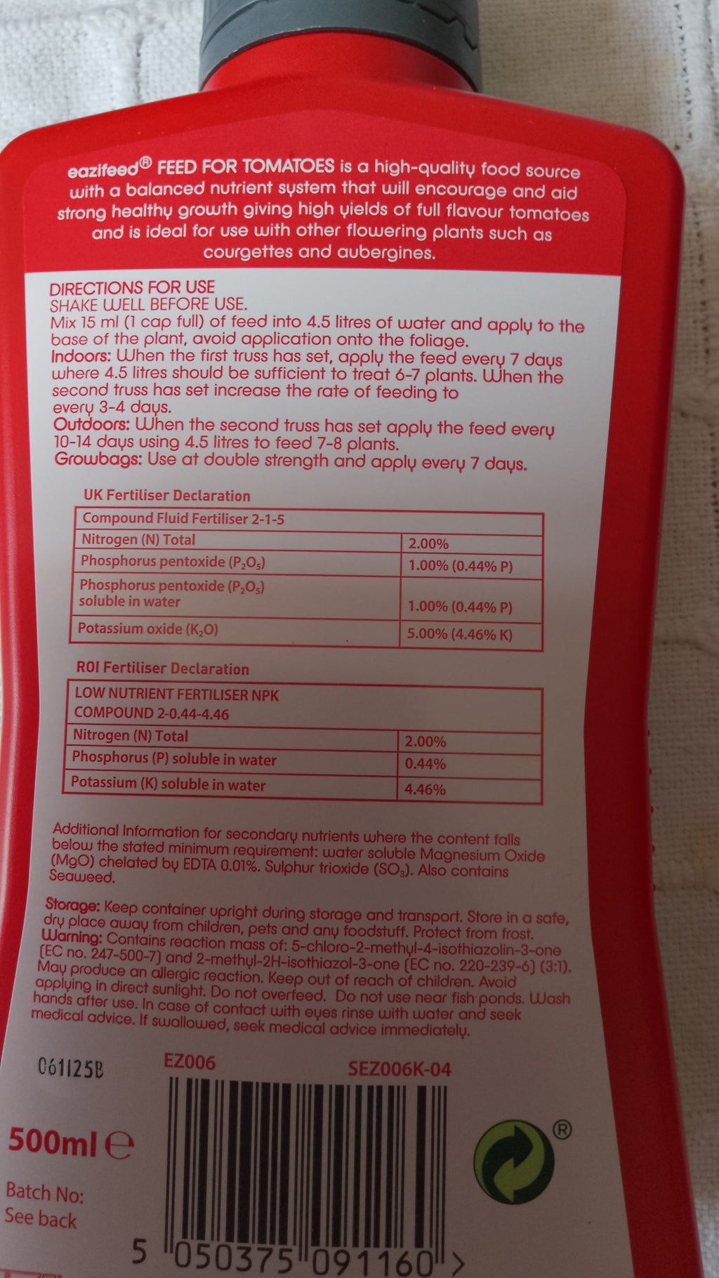 Pour & Feed Tomato & Vegetable 500ml Fertilizer