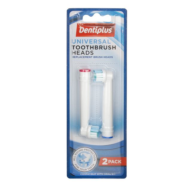 Universal Toothbrush Heads Pack of 2 for Oral-B