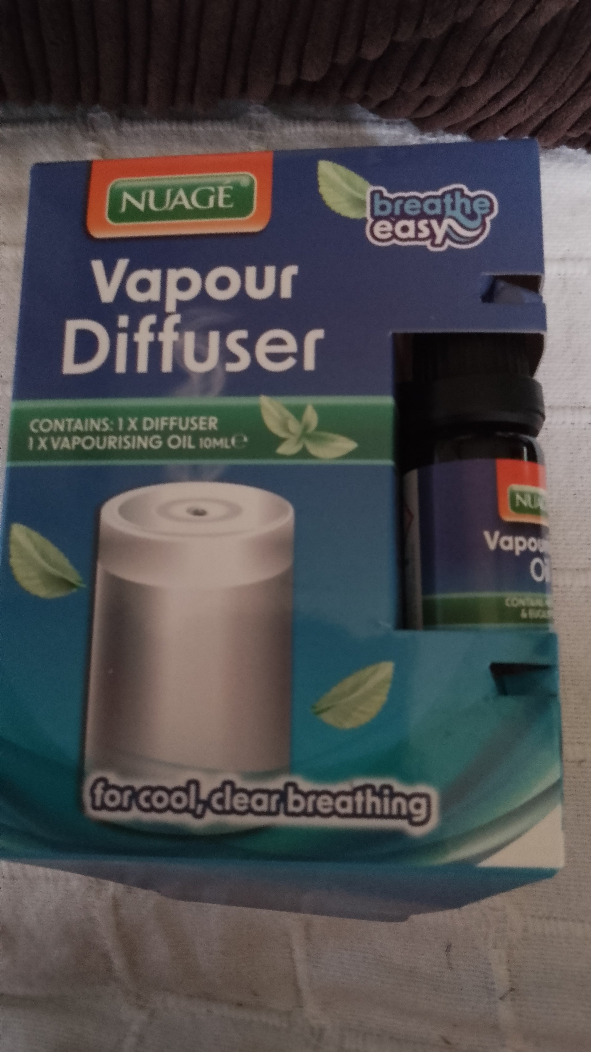 Vapour Diffuser Set H12 x W7 x D7cm USB Powered